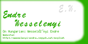 endre wesselenyi business card